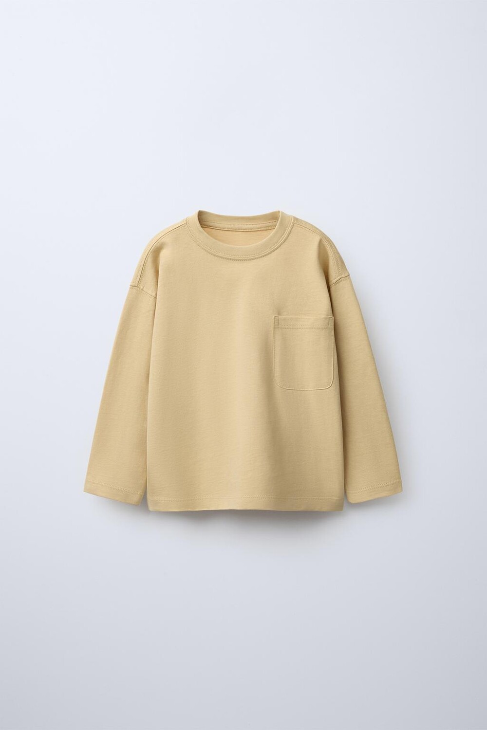 

Простая футболка с карманом ZARA, желтый