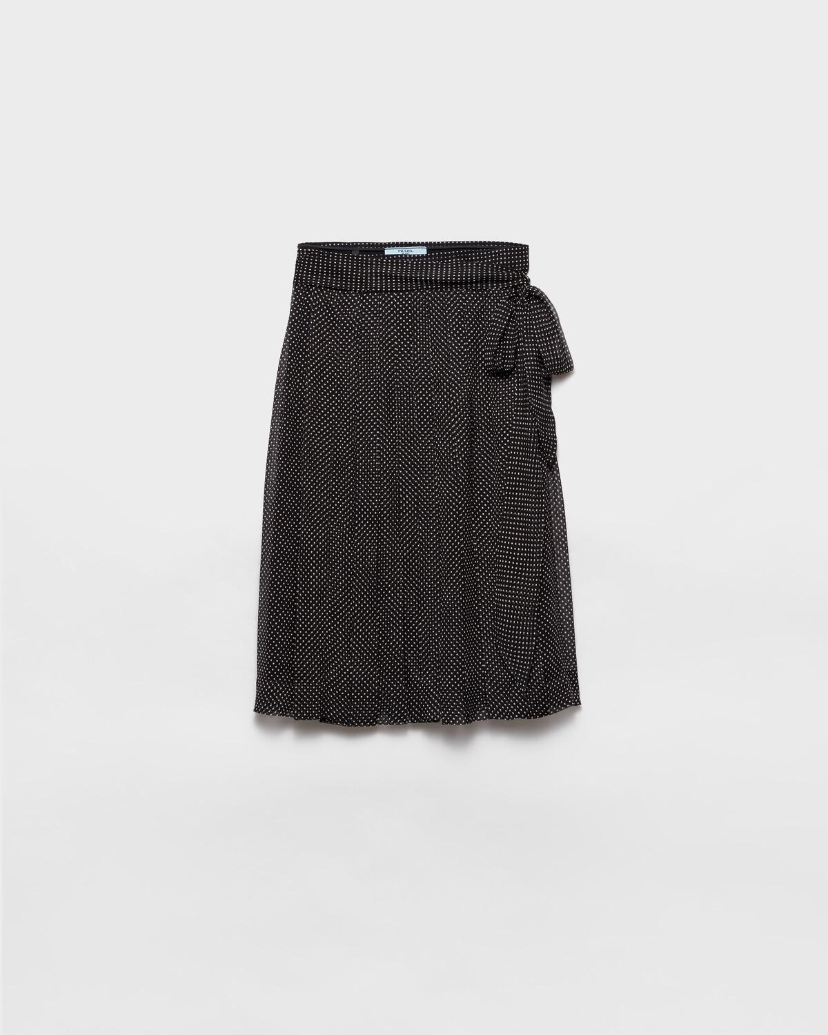 

Юбка-парео из принтованного шифона Prada, черный