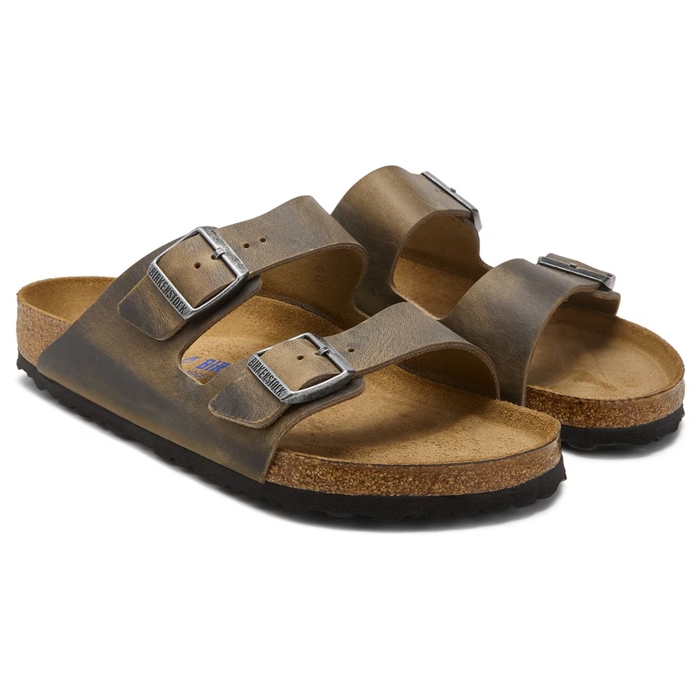 

Сандалии из кожи Аризона с мягкой стелькой Birkenstock, хаки