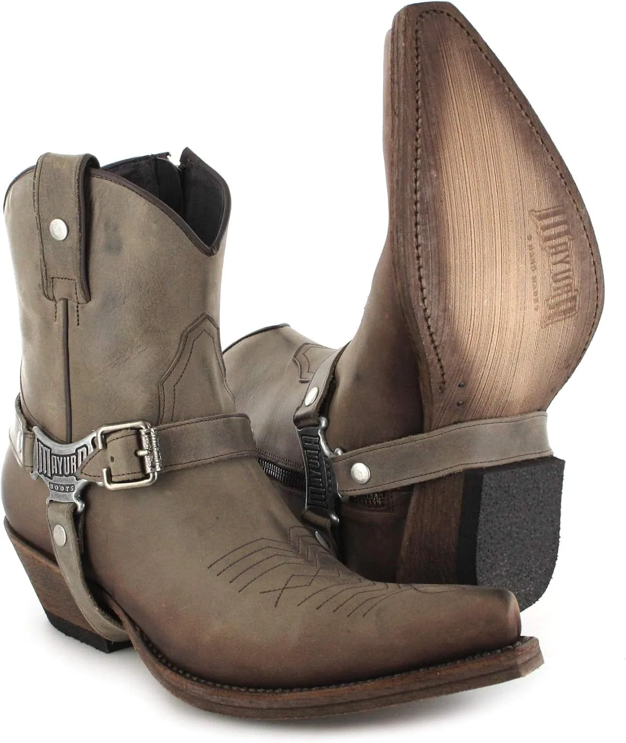 Мужские ковбойские ботинки Mayura Boots MB014 Meo Western Boots, кожаные, коричневые — фото 2