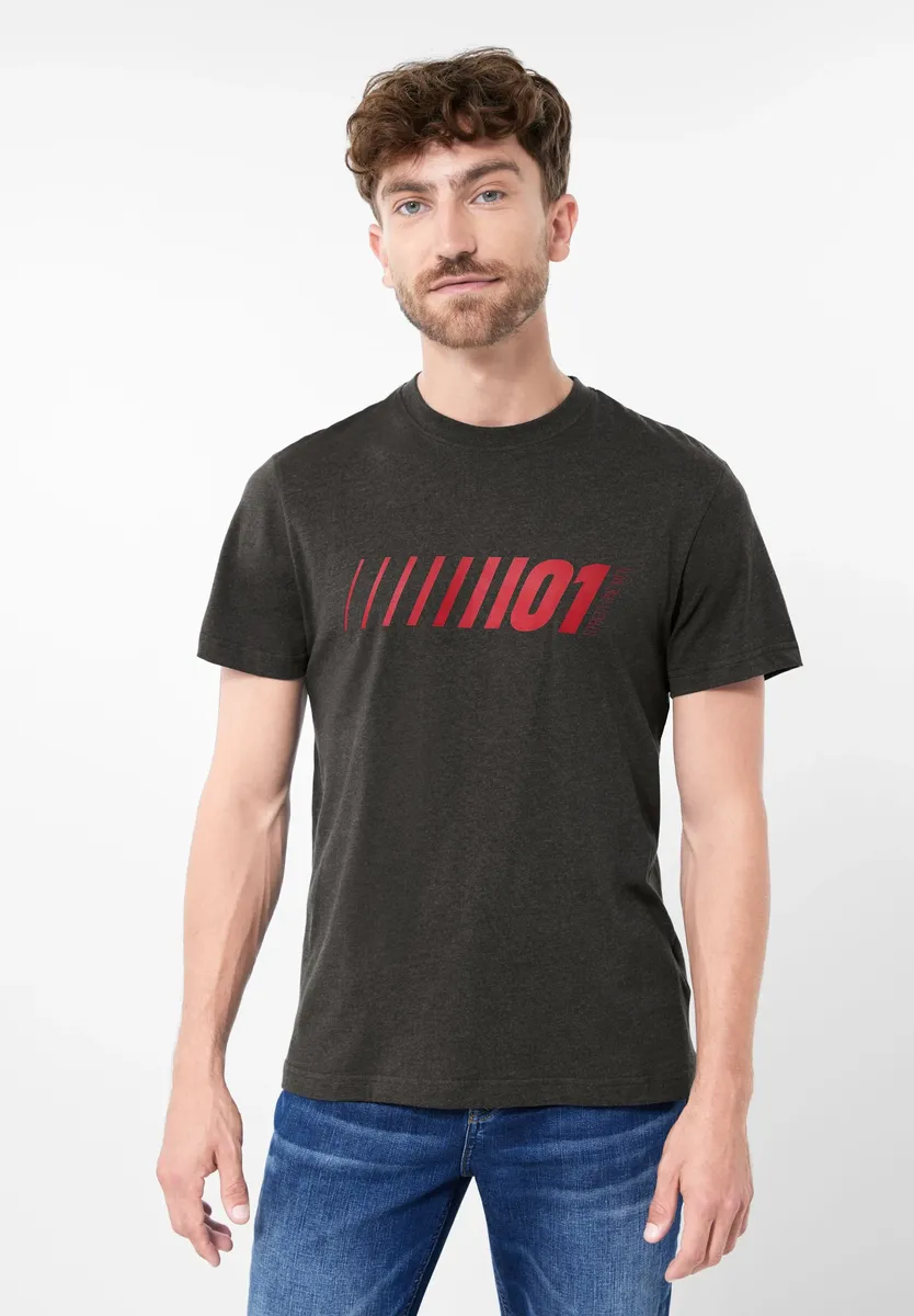 

Футболка STREET ONE MEN, однотонная, серый