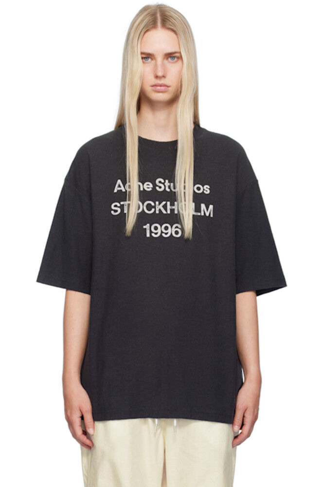 

Черная футболка с принтом Acne Studios