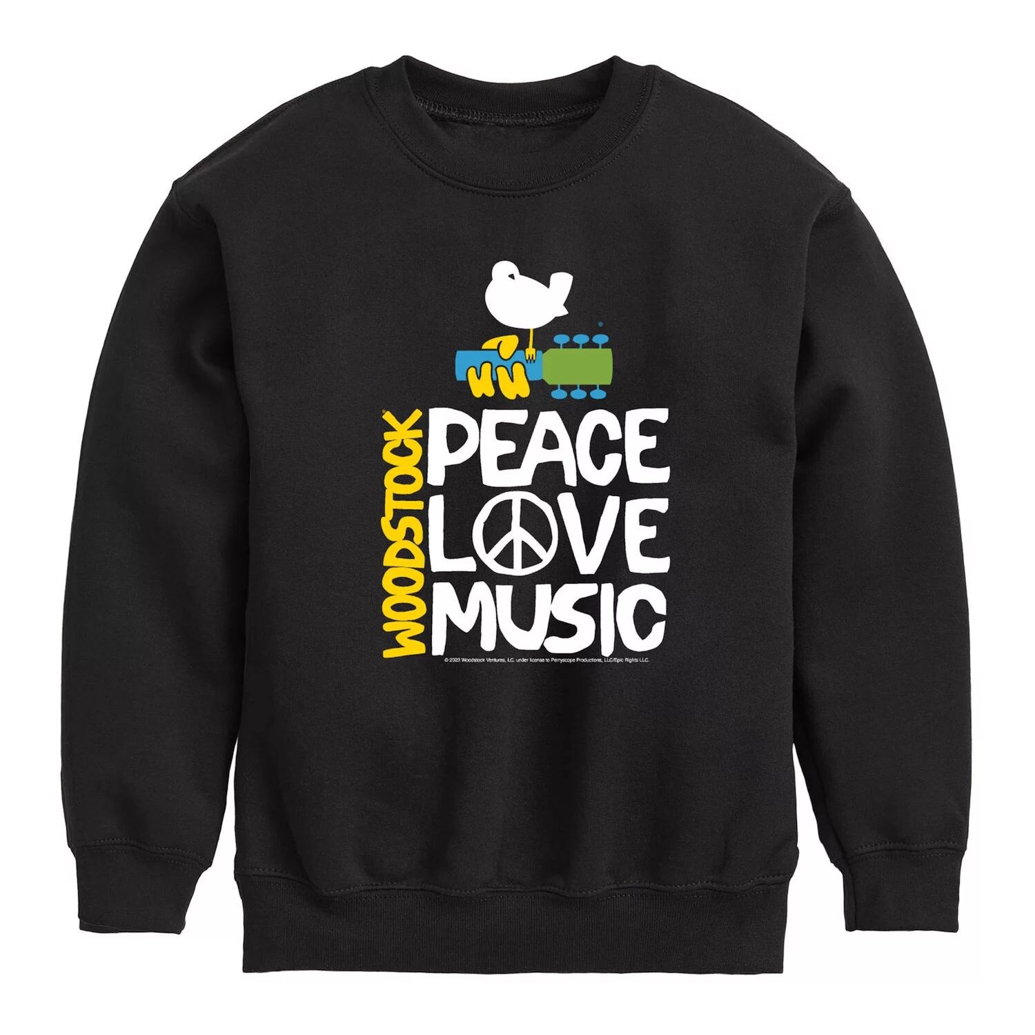 

Флисовый свитшот Woodstock Peace Love Music для мальчиков 8–20 лет Licensed Character