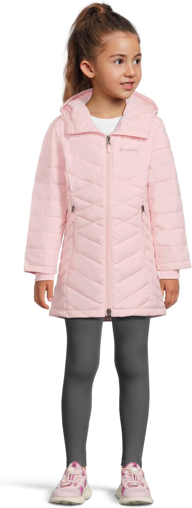 

Куртка Columbia Kids Heavenly II Long Jacket, цвет Satin Pink