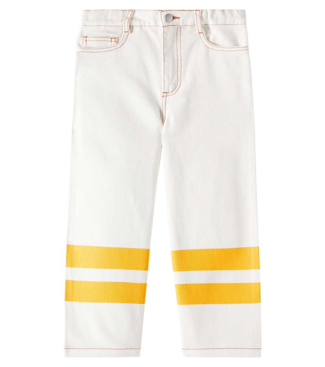 

Брюки из полосатого хлопкового твила Tinycottons, Off-White