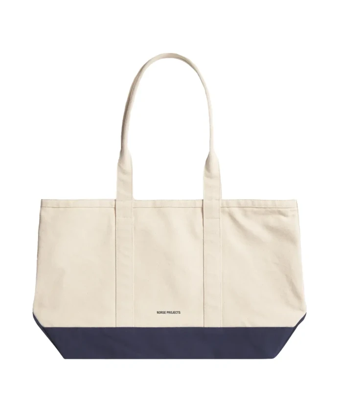 

Холщовая сумка-шоппер натурального синего цвета Norse Projects, бежевый