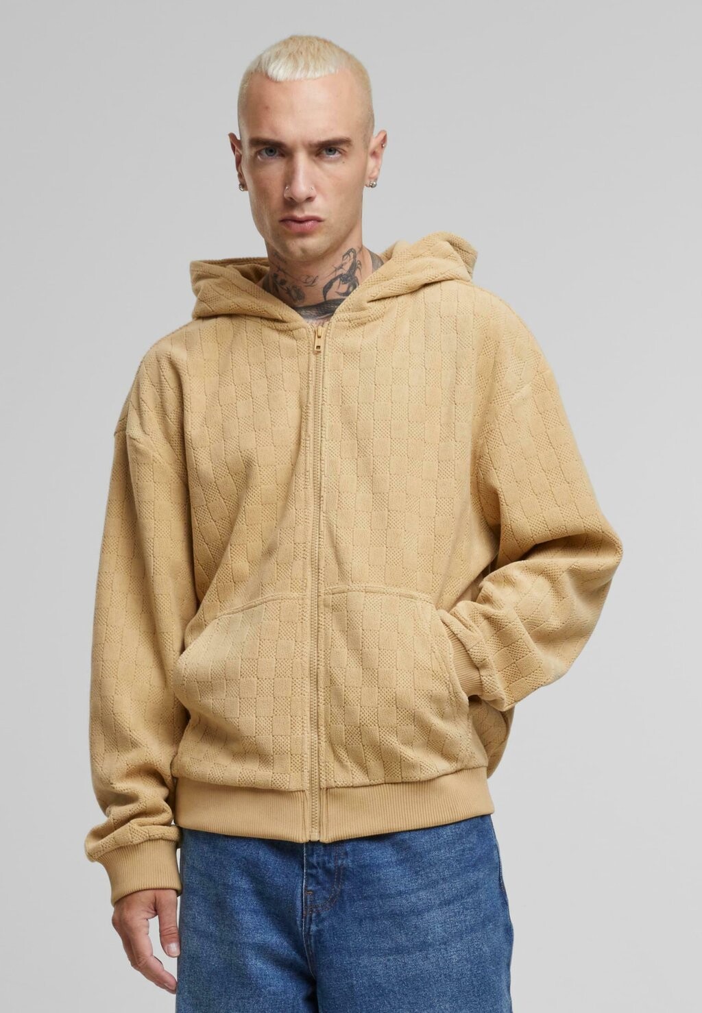 

Толстовка на молнии Urban Classics, бежевый