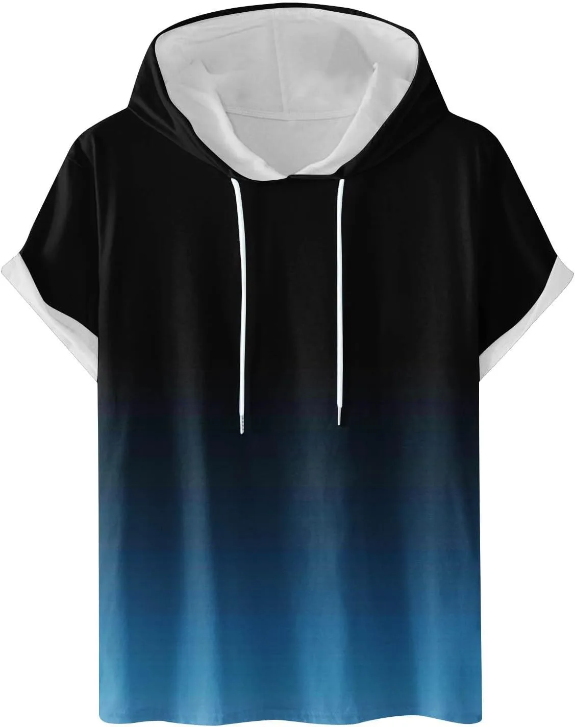

Мужская худи с капюшоном Casual Gradient с коротким рукавом