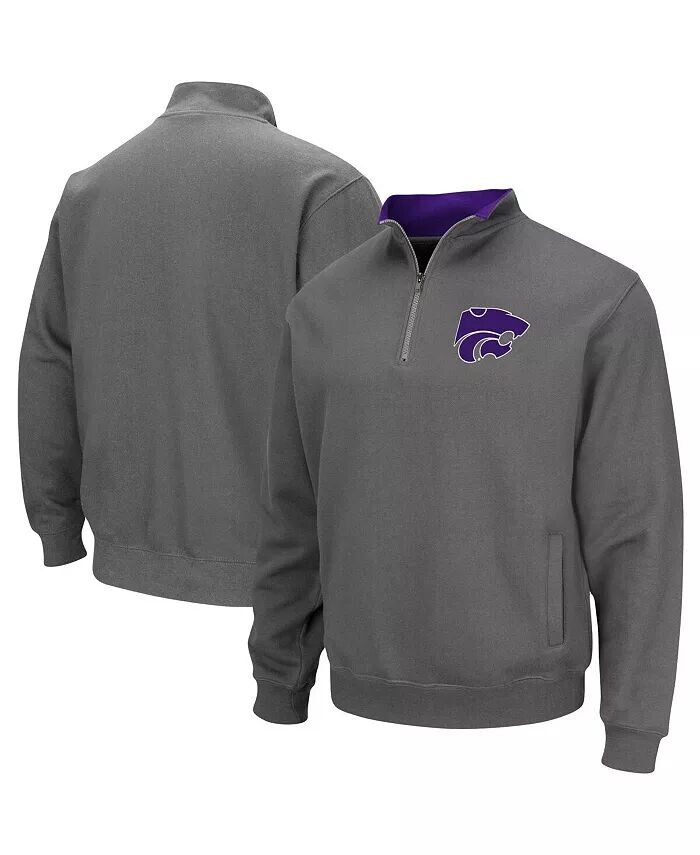 

Мужская толстовка цвета уголь с логотипом Kansas State Wildcats Tortugas на молнии Colosseum