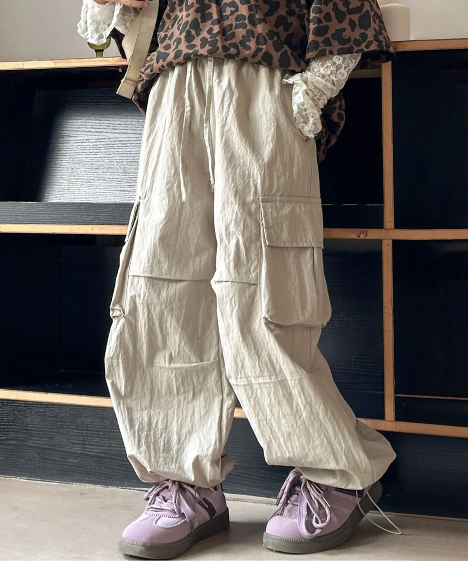 Военные брюки с карманами Aimoha Kids, Light gray
