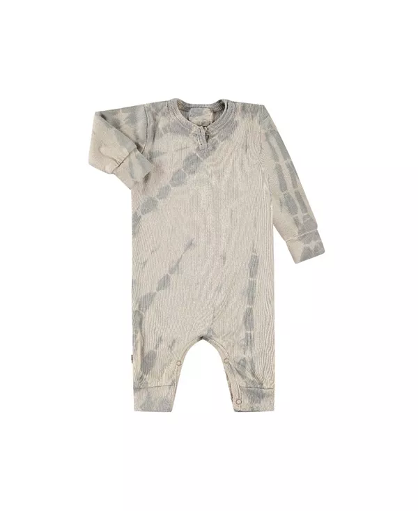 

Комбинезон унисекс в рубчик, окрашенный в технике тай-дай. Paigelauren, белый