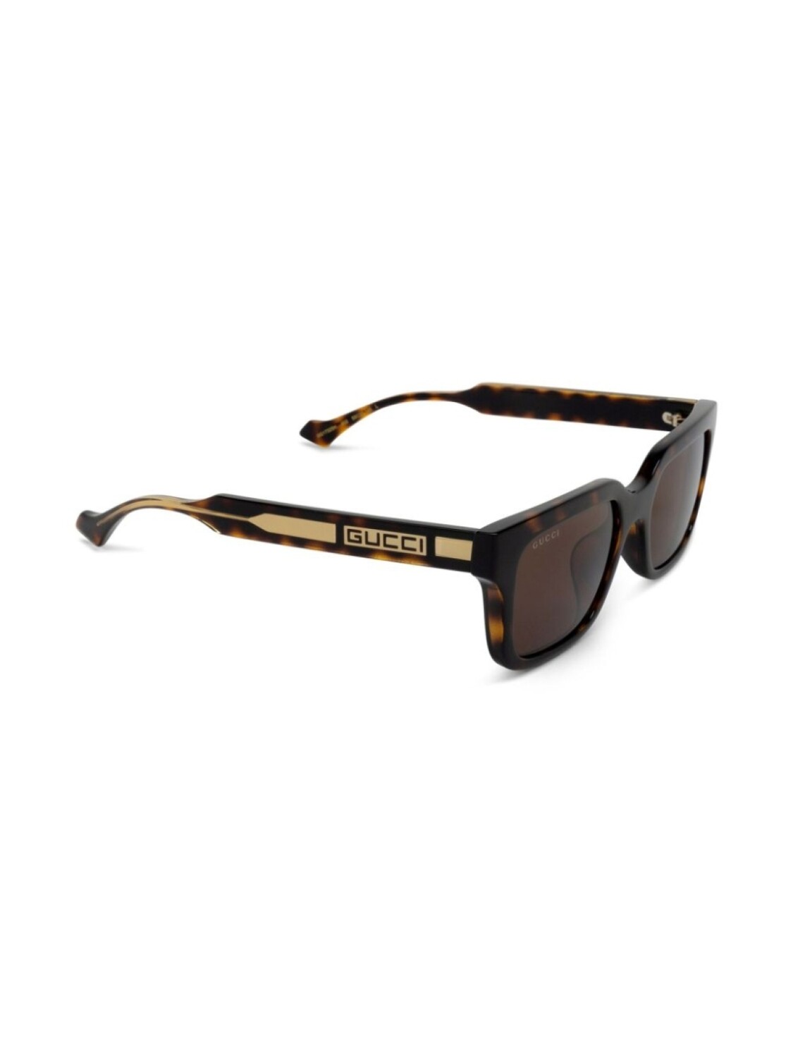 Gucci Eyewear солнцезащитные очки в прямоугольной оправе, коричневый — фото 2