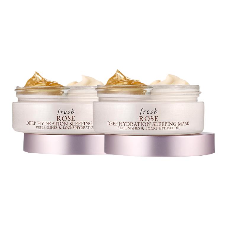 

Fresh Розовая питательная маска для сна с двумя отделениями Hot Pot подтягивающая, увлажняющая, антиоксидантная 30 мл/70 мл