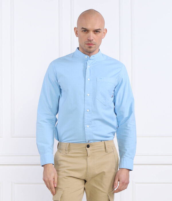 Рубашка Tommy Hilfiger Mandarin, синий — фото 3
