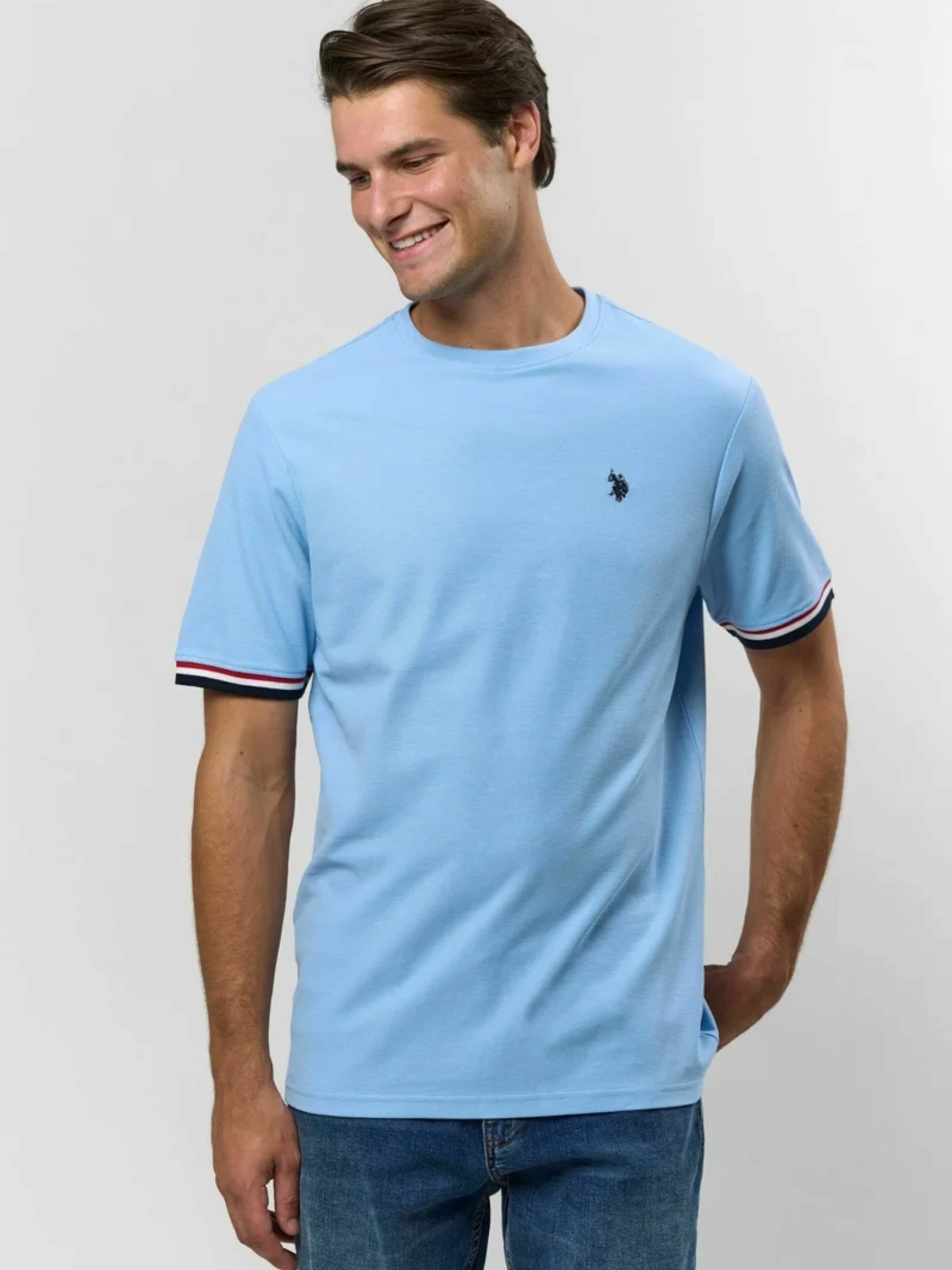U.S. POLO ASSN. Рубашка на пуговицах 'UMNils' светло-голубого цвета Regular fit — фото 3