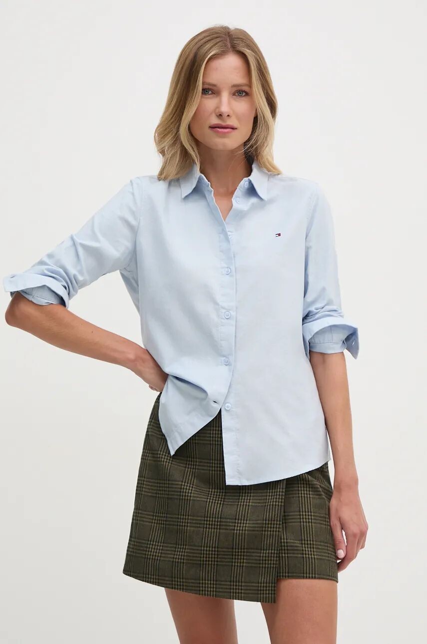 

Хлопковая рубашка Tommy Hilfiger, синий