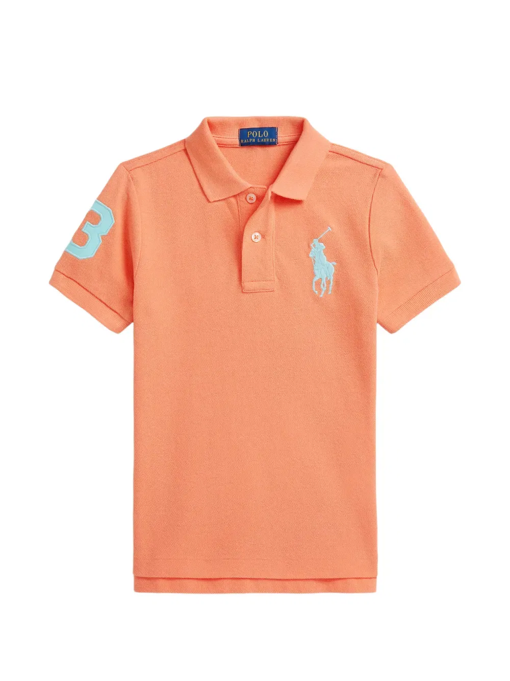 Поло с вышитой нашивкой Polo Ralph Lauren Kids, оранжевый