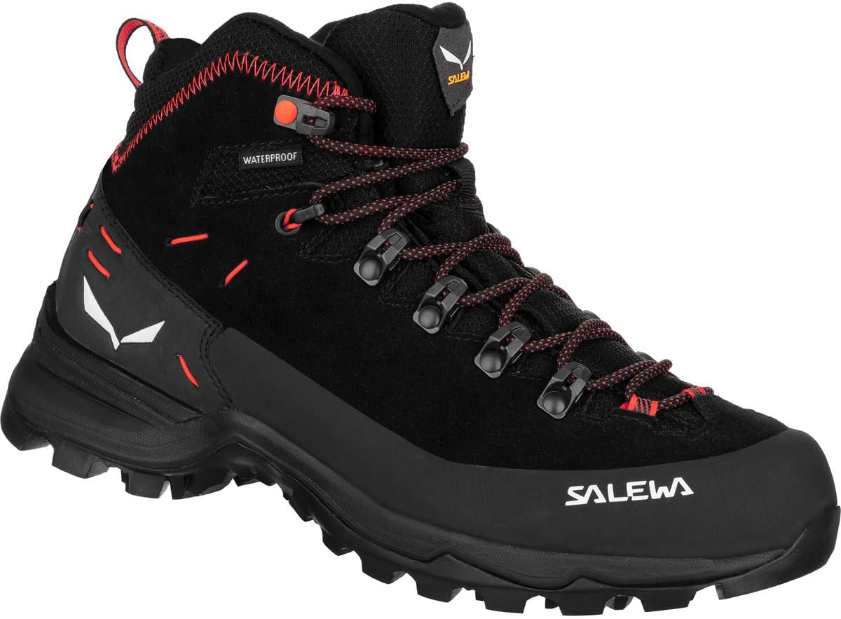 Мужские водонепроницаемые треккинговые и походные ботинки Salewa Alp Mate Mid, черный — фото 2