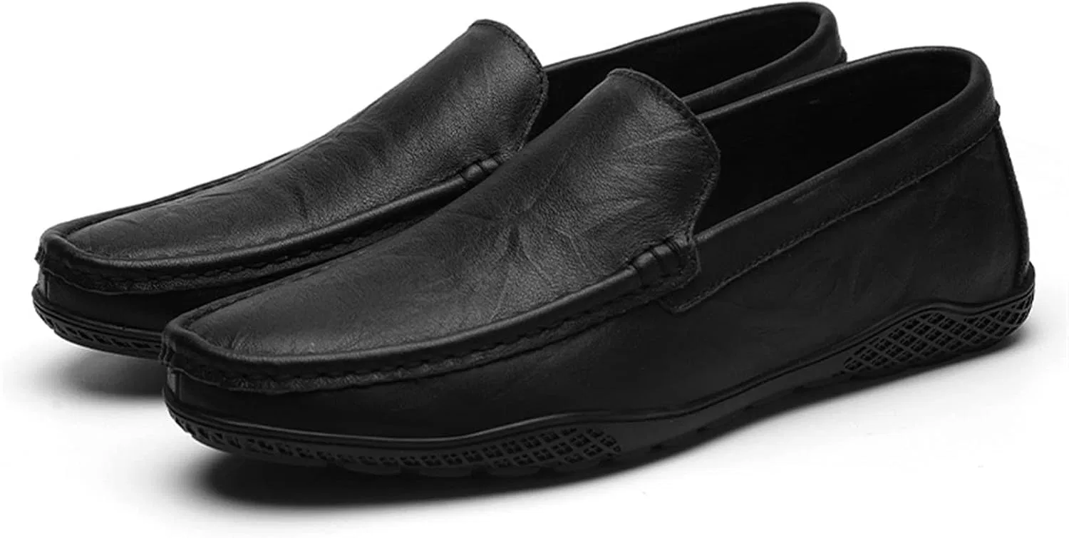 Туфли Men's shoes, comfortable leather shoes for men, casual shoes for men, minimalist all-match shoes, comfortable and breathable comfort cover for the foot, leather shoes for driving Generic, Brown — фото 4