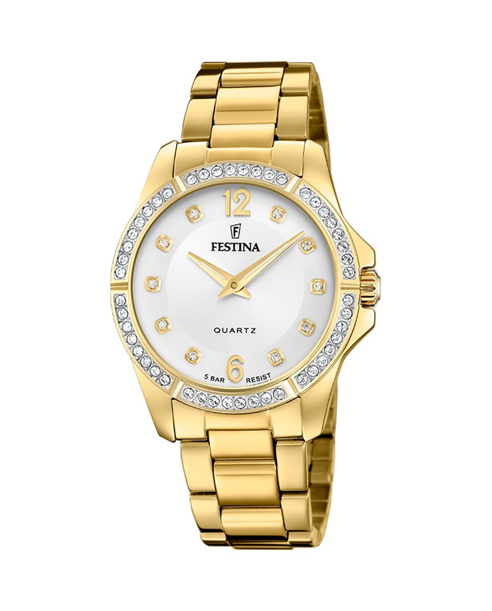 

F20596/1 Женские часы Mademoiselle из золотой стали Festina, золотой