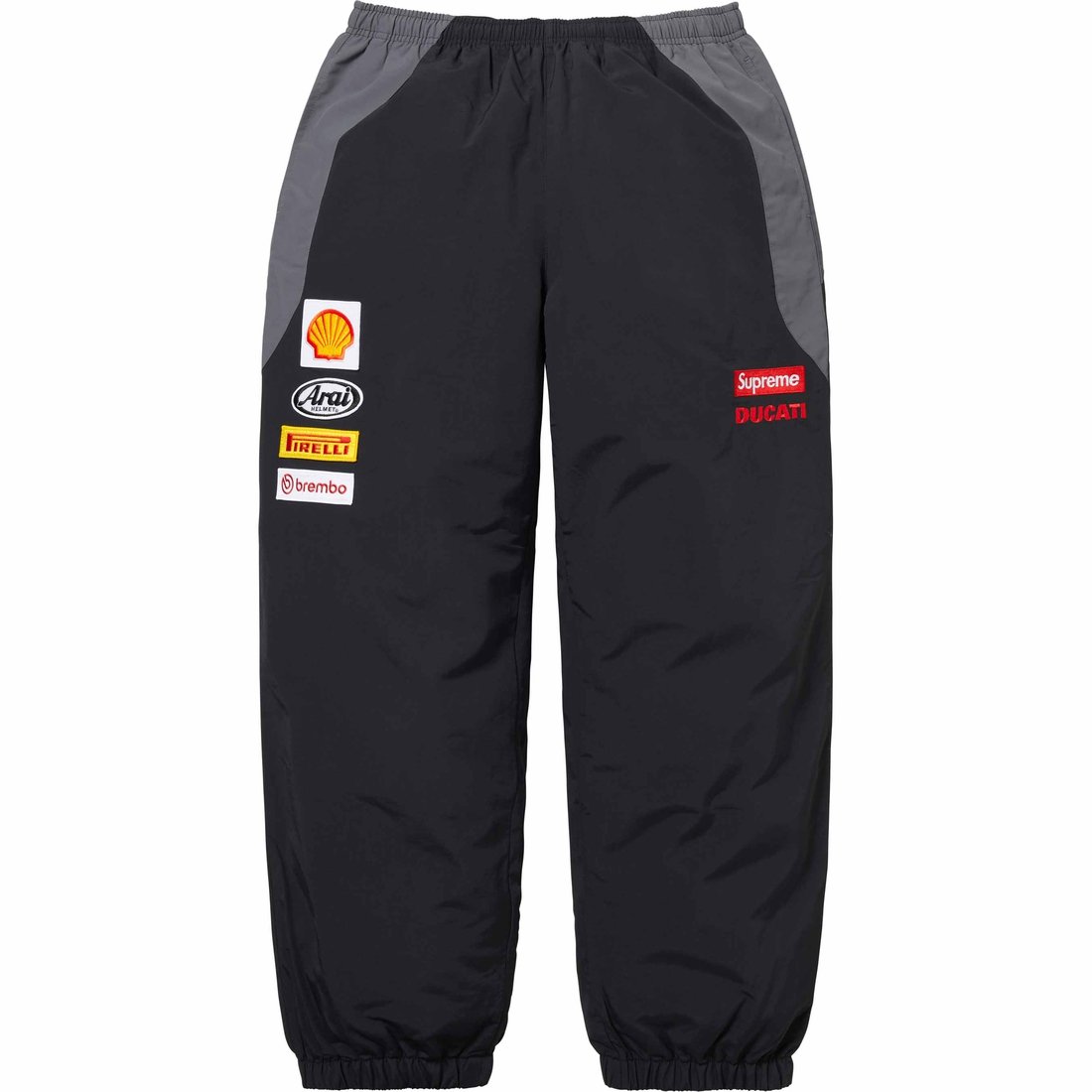 

X DUCATI SS24 WEEK16 Track Pant — спортивные брюки унисекс с логотипом и цветным дизайном Supreme, черный