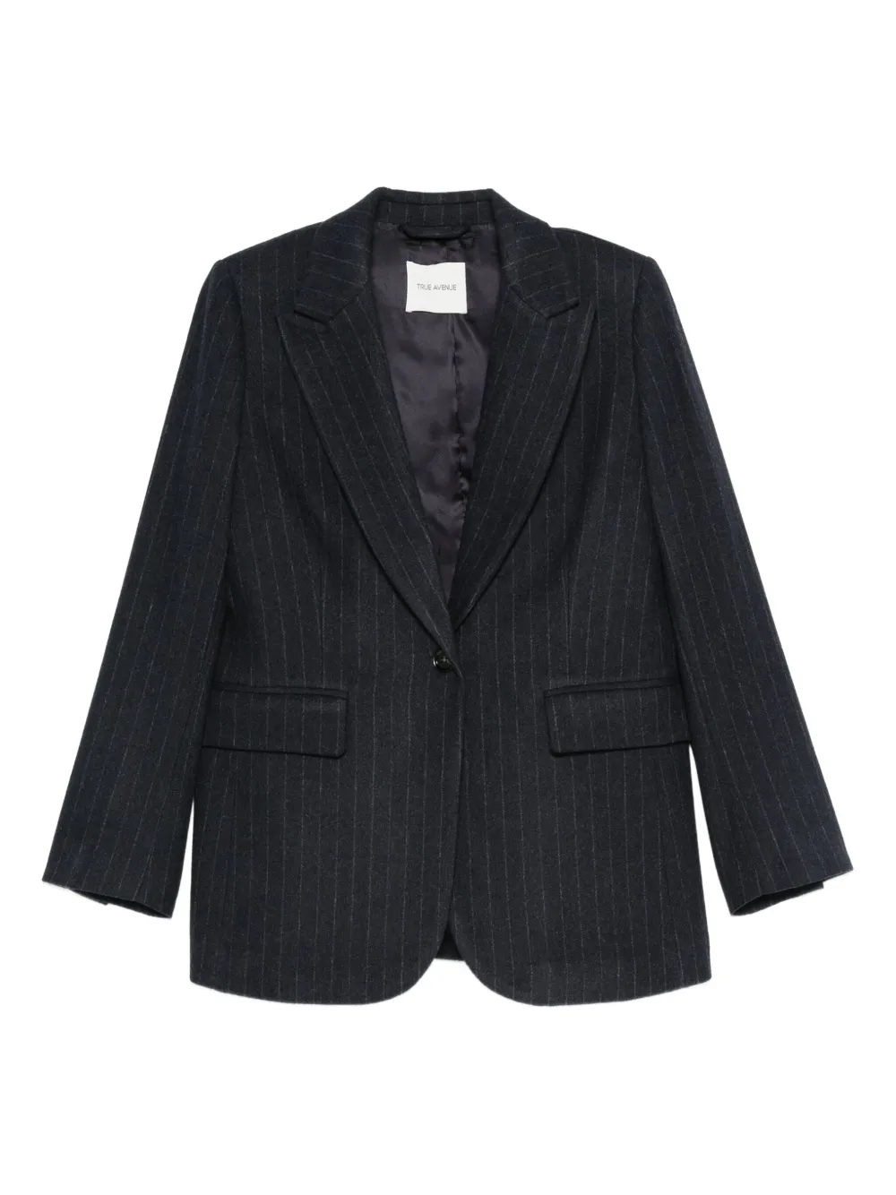 

Однобортный пиджак в тонкую полоску TRUE AVENUE, синий