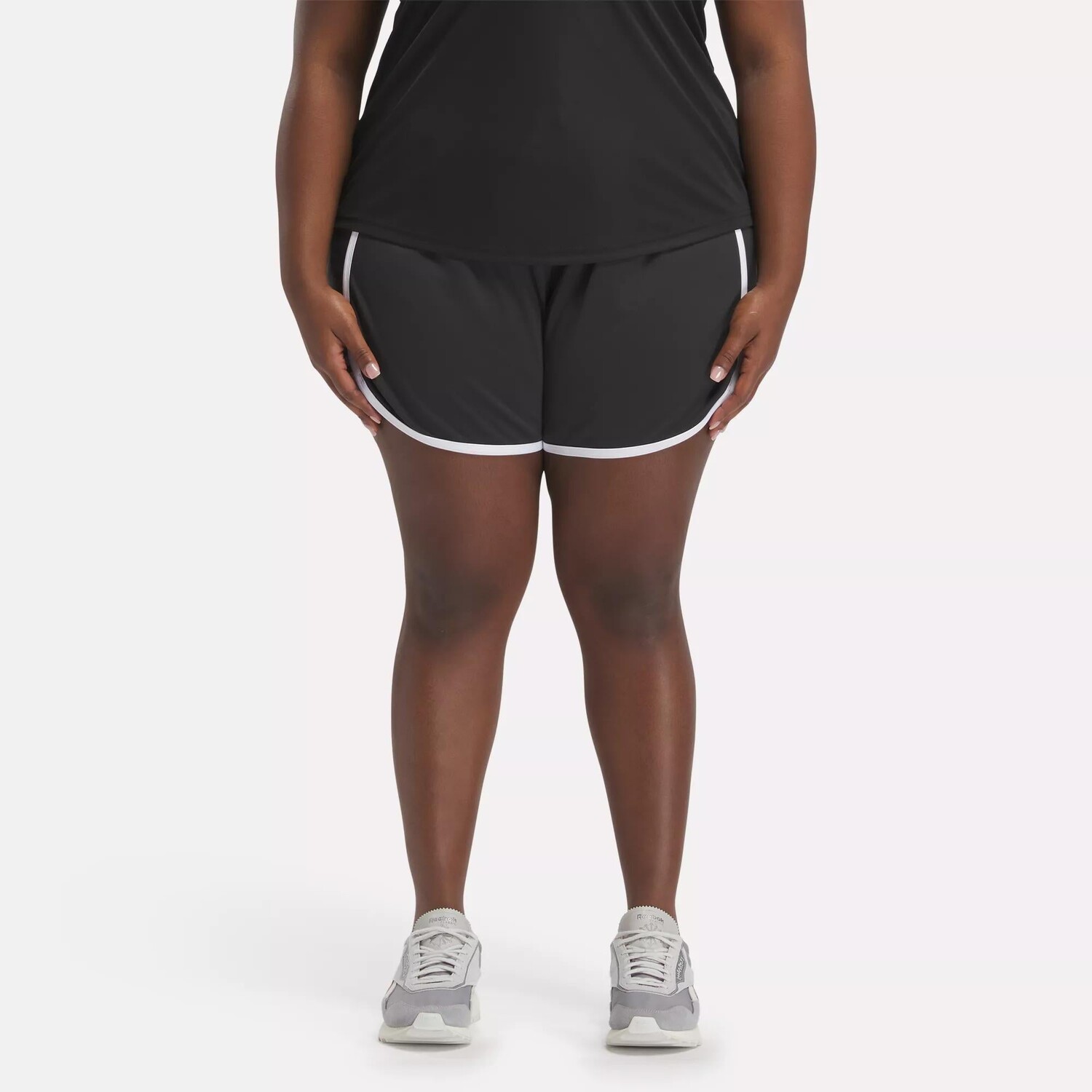 

Шорты с высокой посадкой для тренировок (большие размеры) Reebok, цвет Night Black