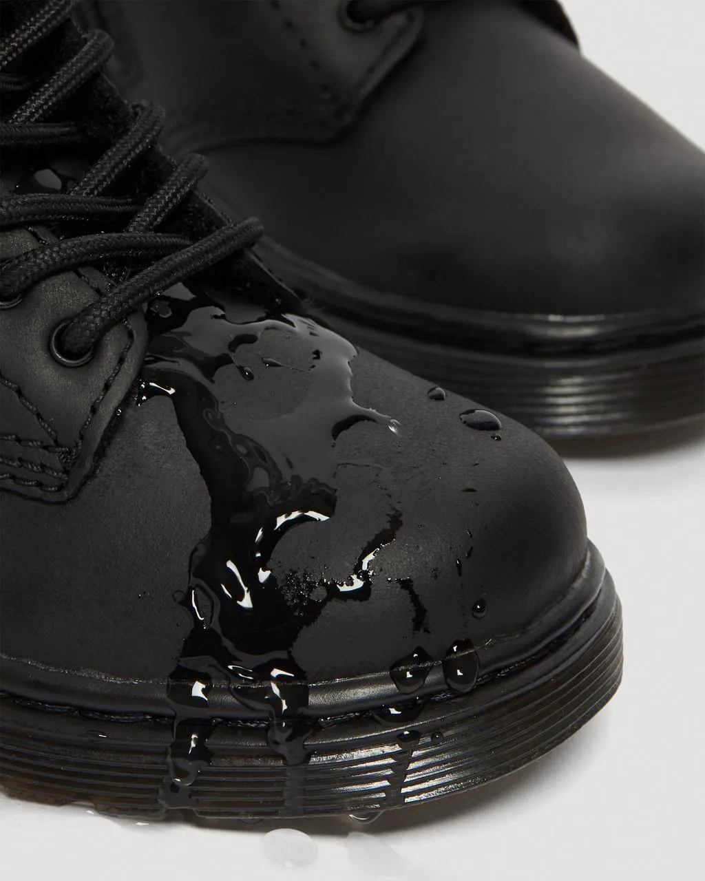 Сапоги Dr. Martens Toddler 1460 на подкладке из искусственного меха, водоотталкивающие, черные — фото 3