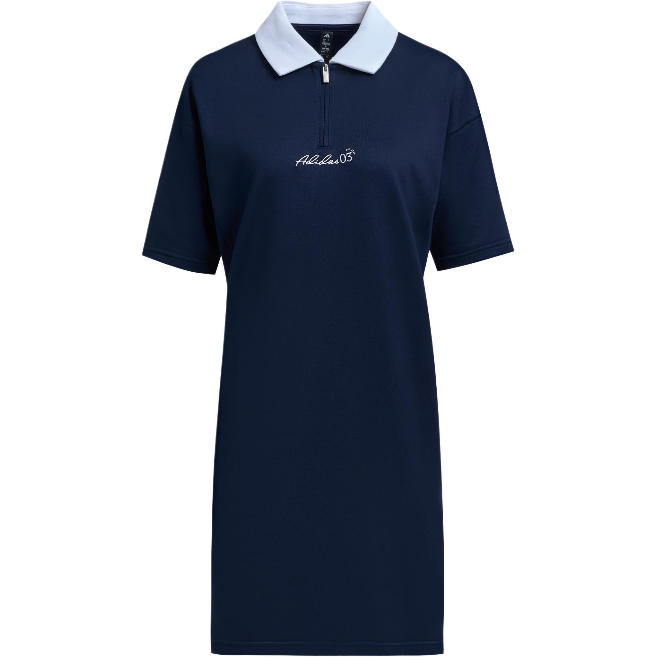 

VERBIAGE Женское платье с короткими рукавами Темный индиго Adidas, темно-синий