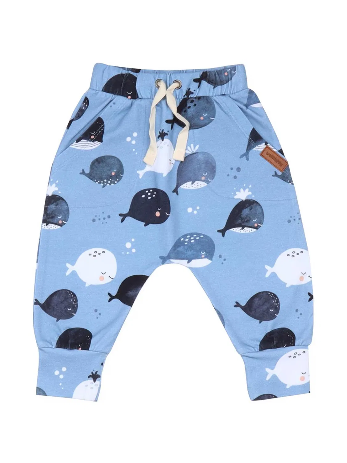 Брюки Walkiddy Regular Pants Cute Whales синего цвета