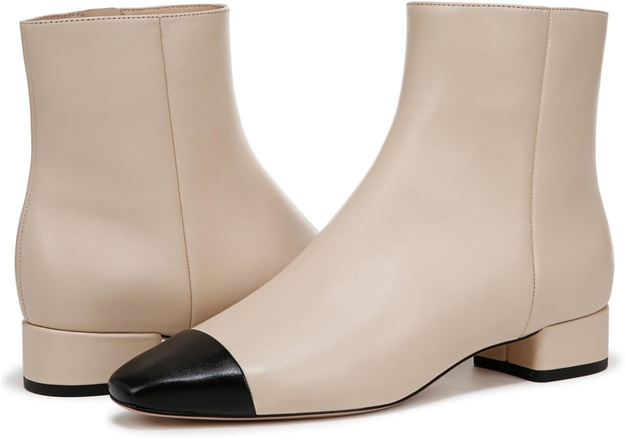 Ботинки Veronica Beard Cecile Bootie Booties, цвет Ecru/Black