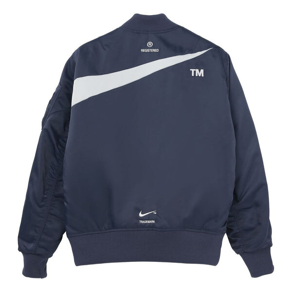 

Куртка Men's Nike Sportswear Swoosh Therma-FIT Contrasting Colors Large Logo Reversible Loose Aviator Padded Jacket Blue, синий