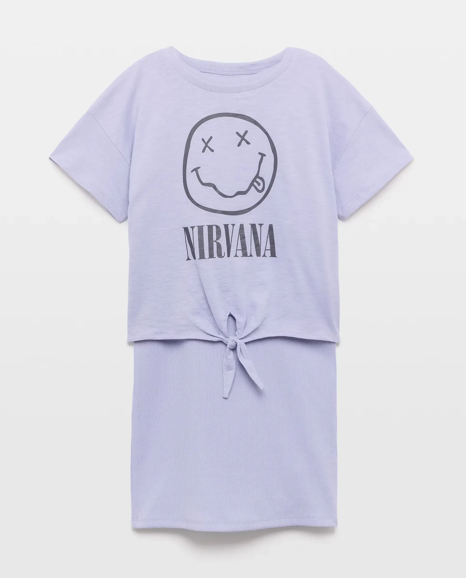 Платье для девочки с принтом Nirvana и тай-дай Kids El Corte Inglés, розовый