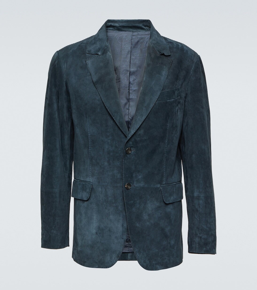 

Замшевый блейзер Berluti, цвет anthracite blue