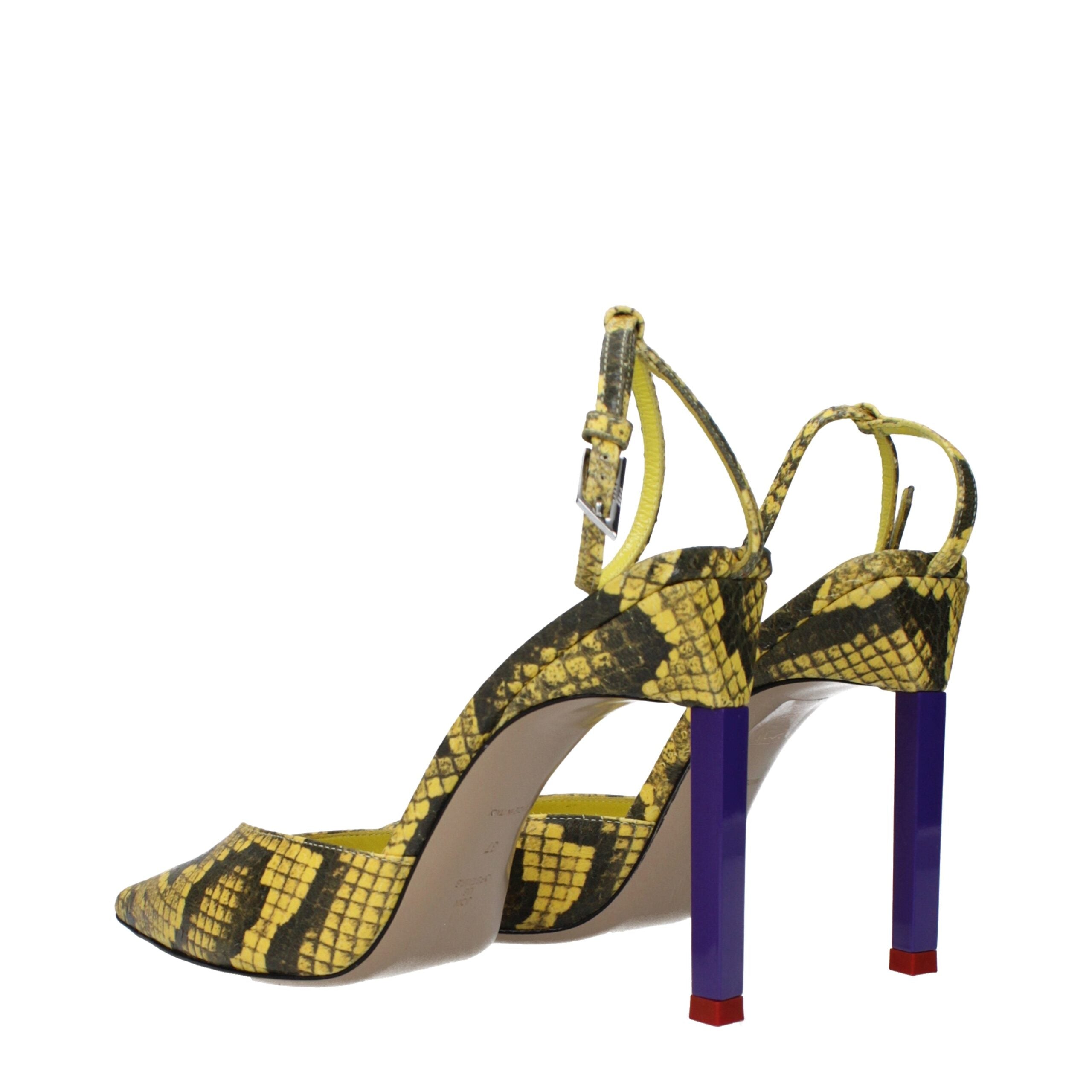 The Attico Leather Women's Sandal, желтый — фото 4