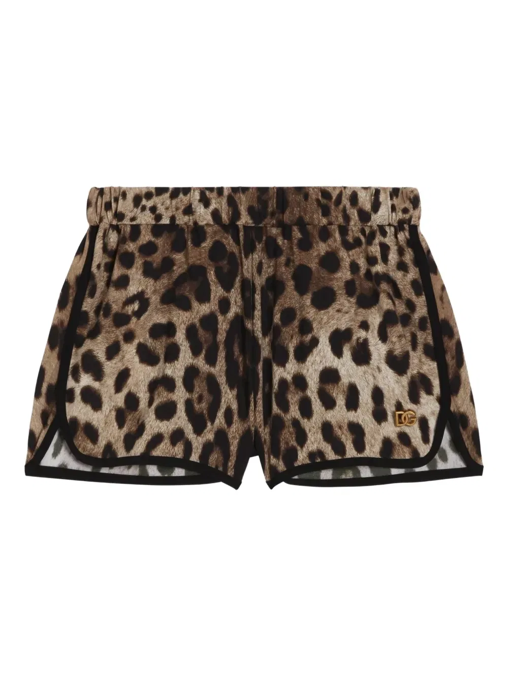 Плавки-шорты с леопардовым узором Dolce & Gabbana Kids, коричневый