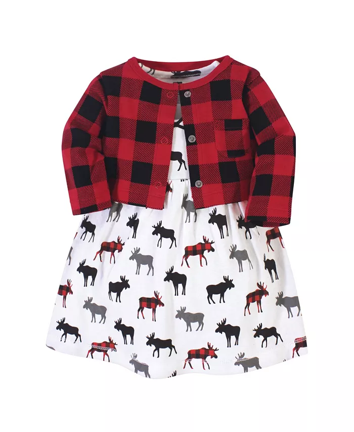 

Коллекция платьев и свитеров Hudson Baby для девочек из хлопка Hudson Essential Touched by Nature, красный