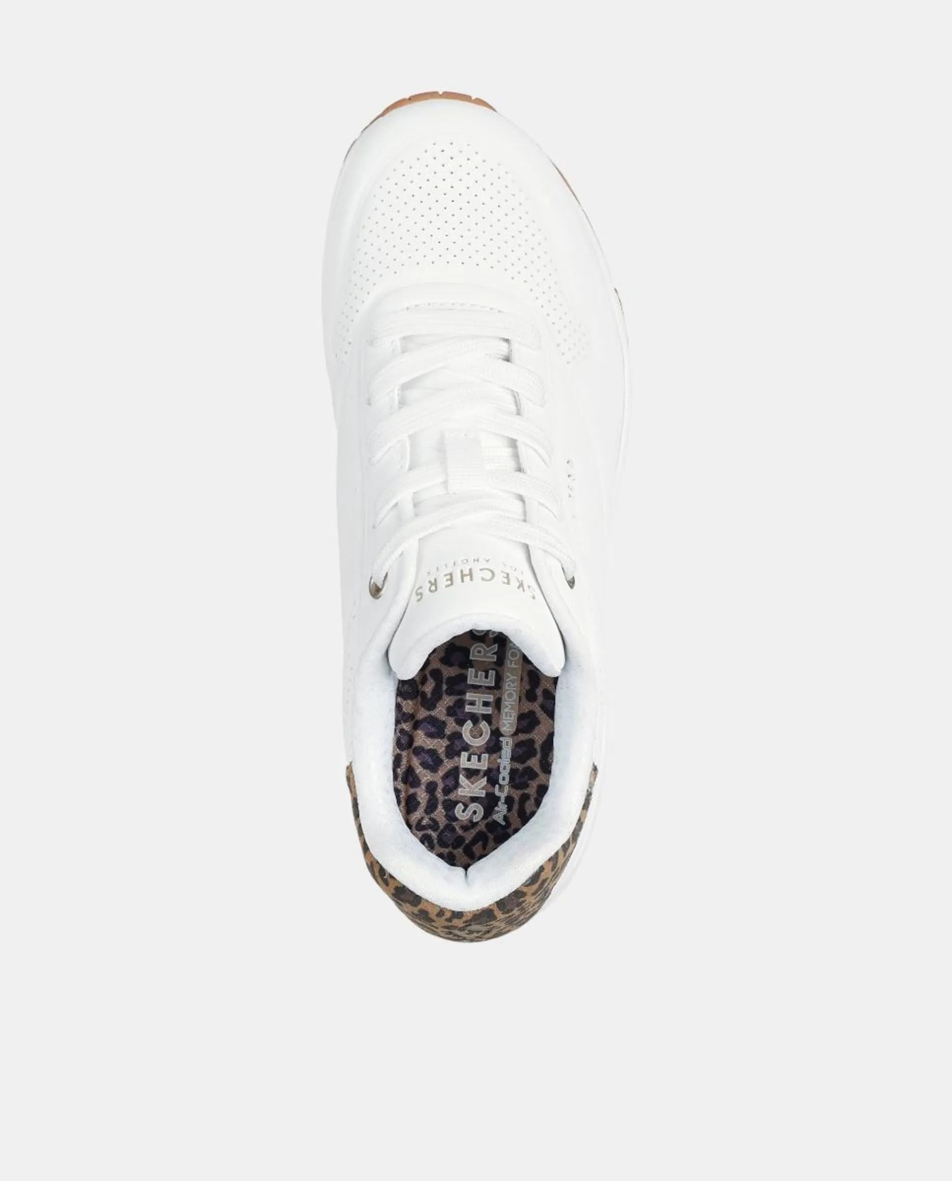 Женские кроссовки из кожи с воздушной камерой Skechers, белый — фото 3