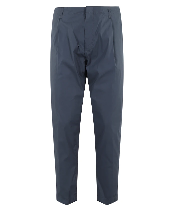 

Синие брюки-морковки из хлопкового поплина Dondup, синий