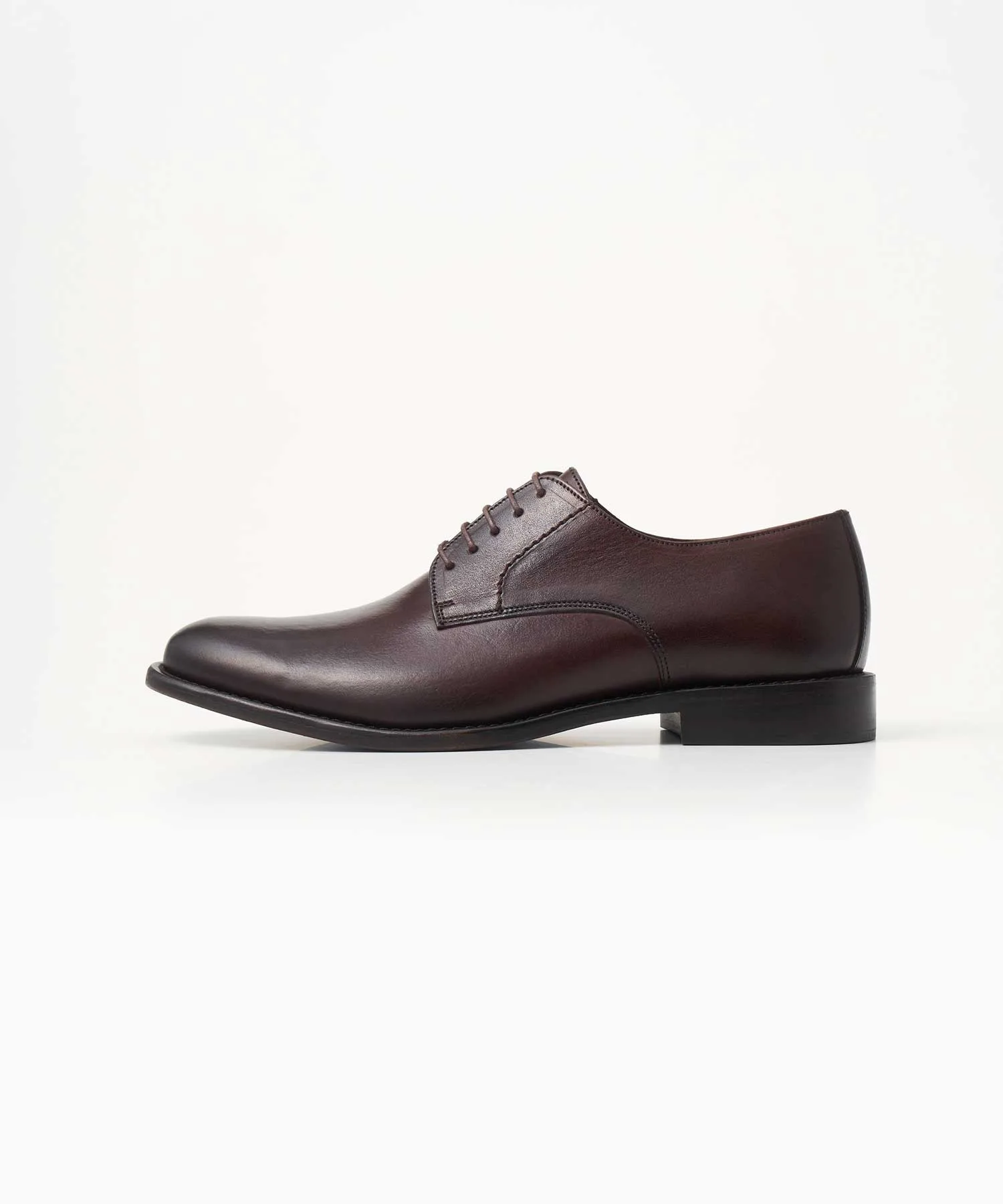 Мужские кожаные туфли ручной окраски MADULI Lace-Up темно-коричневые