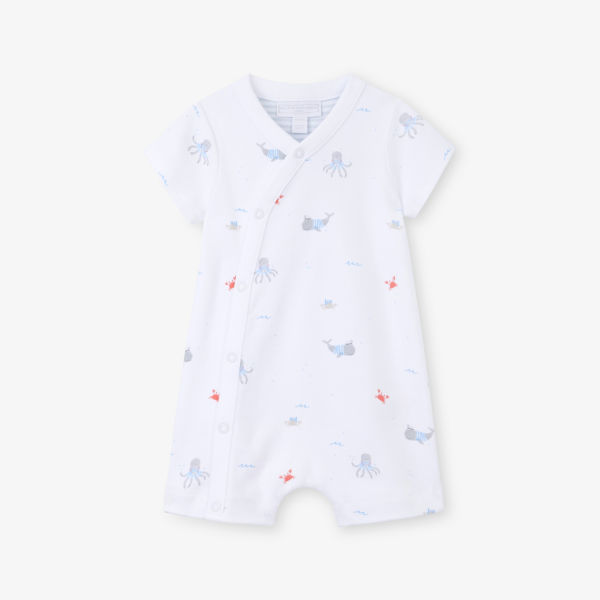 

Хлопковый комбинезон Beach friends для новорожденных — 24 месяцев The Little White Company, белый