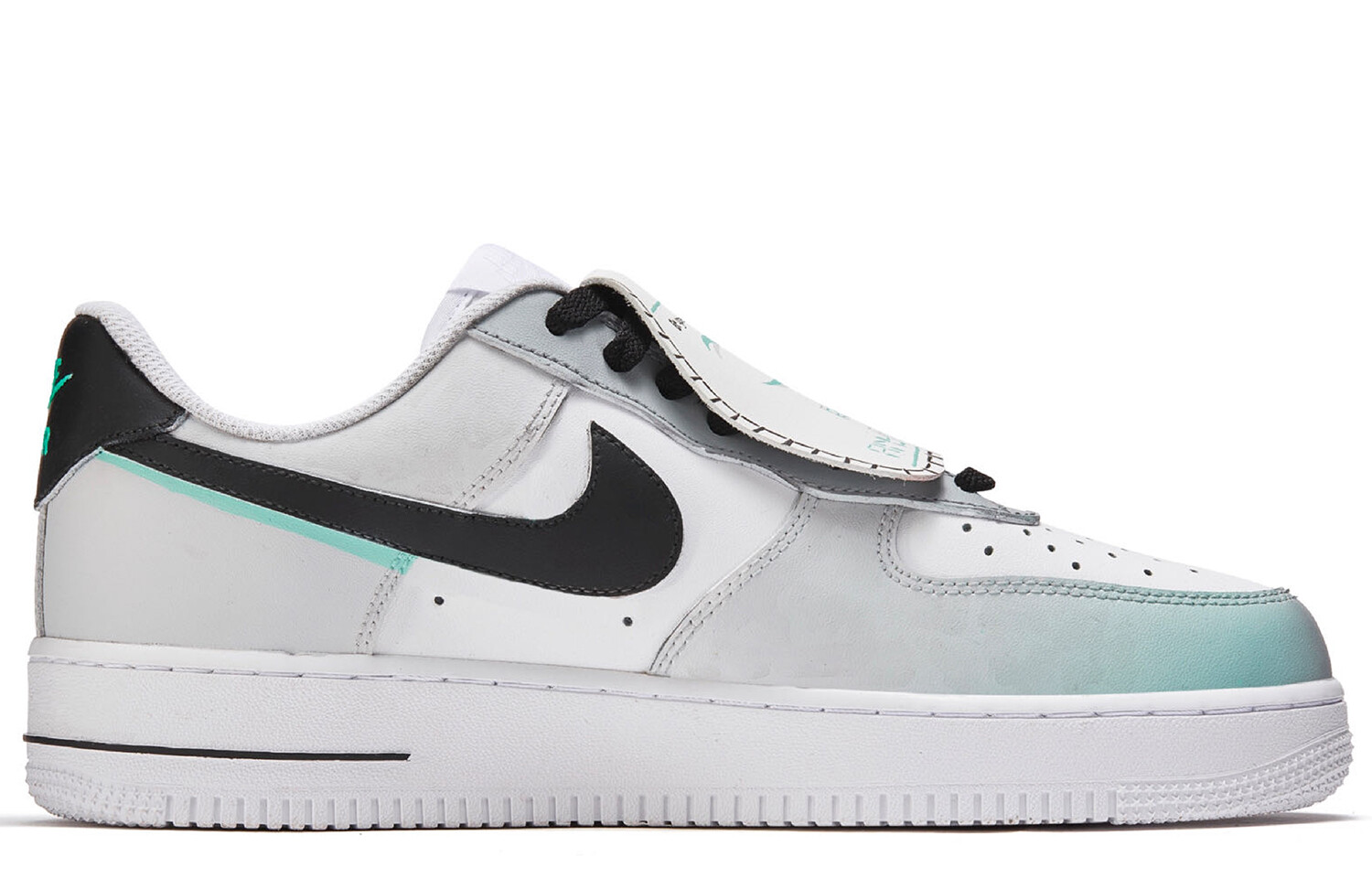 

Кроссовки Nike Air Force 1 Skateboarding Shoes Men Low-top Green/Grey/Black/White, черный