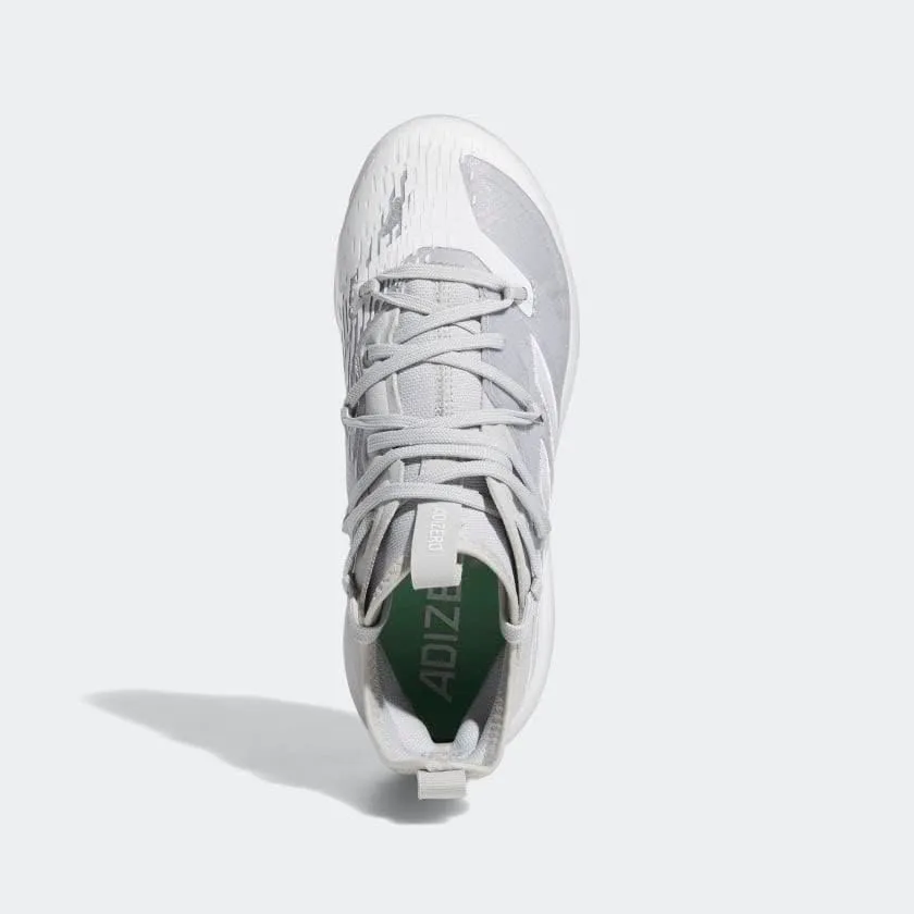 Мужские бутсы Adidas Adizero Afterburner Nwv, светло-серый/белый — фото 4