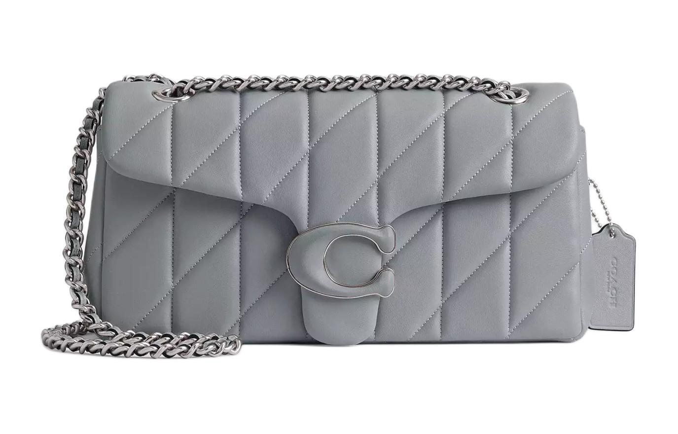 

COACH Сумка хобо из кожи наппа на пояс или через плечо для женщин серебристый серый и синий