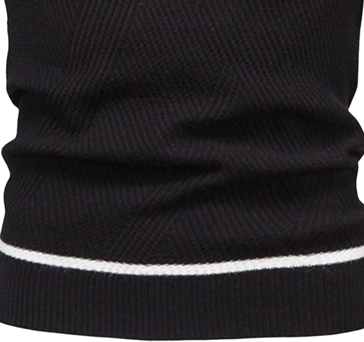 Мужской свитер в полоску Casual Crew Neck Pullover Textured Knit Slim Fit — фото 2