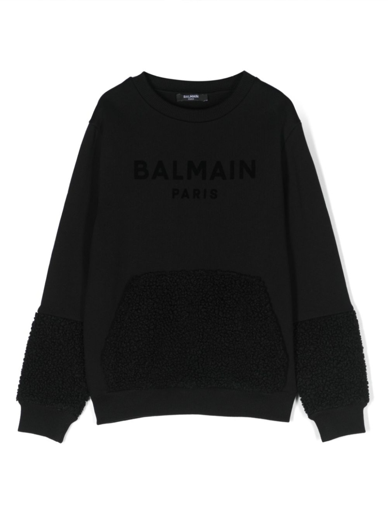 

Balmain Kids толстовка с логотипом и вставками, черный