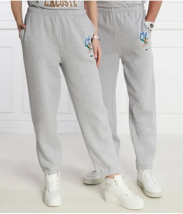 Спортивные штаны Lacoste, свободного покроя, серый — фото 3