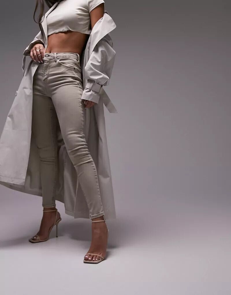 

Песочные джинсы Topshop Jamie
