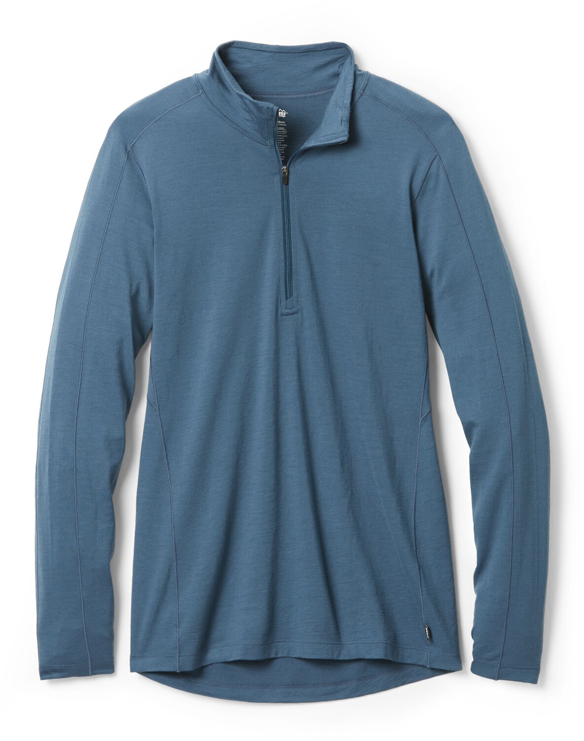 

Базовый топ Merino 185 с длинными рукавами и полумолнией - женский REI Co-op, синий