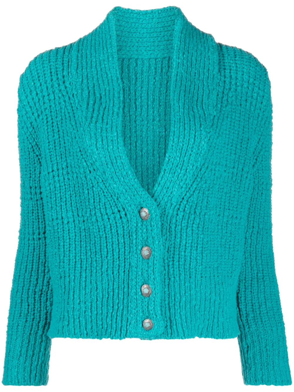 

Укороченный кардиган с V-образным вырезом Fortela, синий